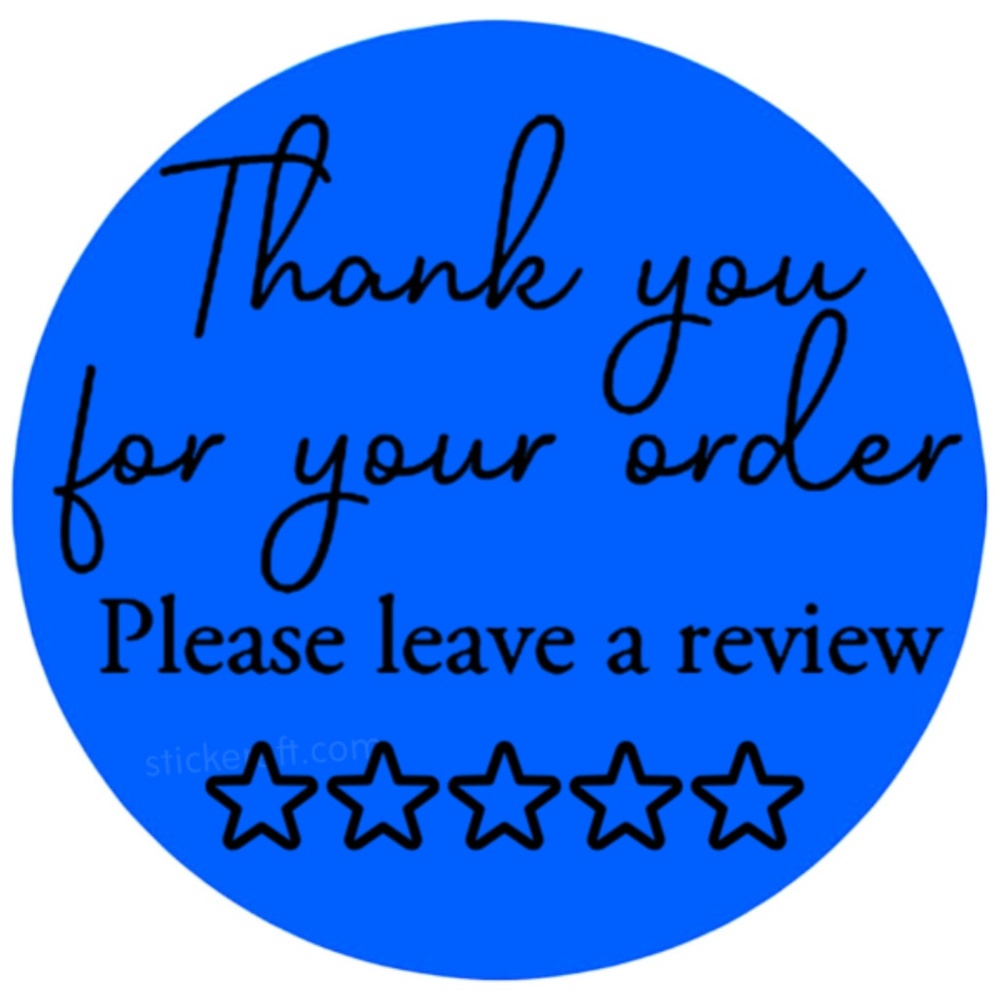 Thank You For Your Order, Please Leave a Review Stickers Small Business shops - Picture 5 of 13